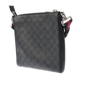 Gucci Leather Black Bag Shoulder Supreme GG Messenger